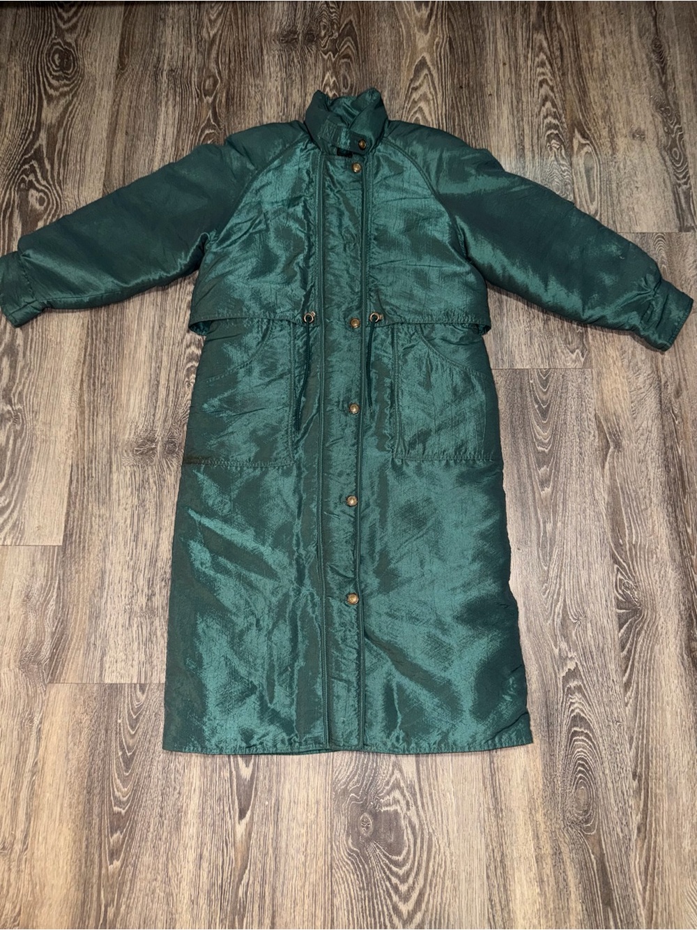Eddie Bauer Vintage Goose Down Emerald Green Long Puffer Coat Size Women’s Small
